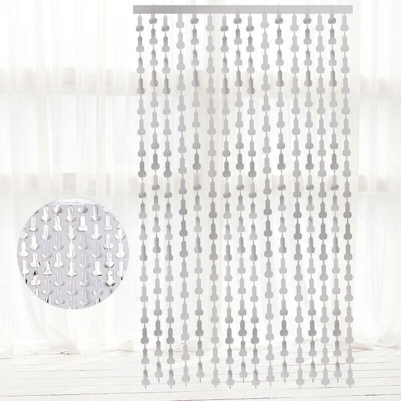 Metallic Tinsel Curtain 2m x 1m Hens Party Backdrop Foil Fringe Hanging Decor