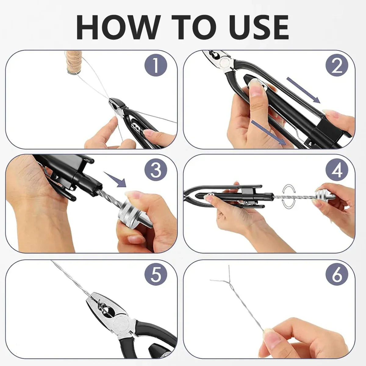 6 Inch Lock Wire Twisting Pliers Aviation Motorcycle Fuse Grip Tool view 5
