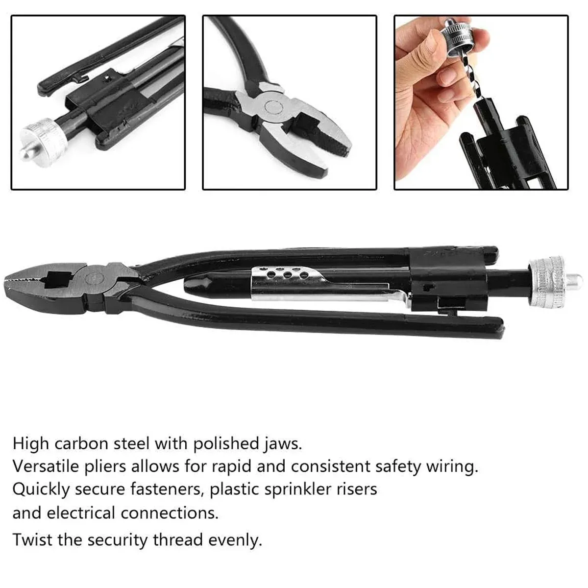 6 Inch Lock Wire Twisting Pliers Aviation Motorcycle Fuse Grip Tool view 10