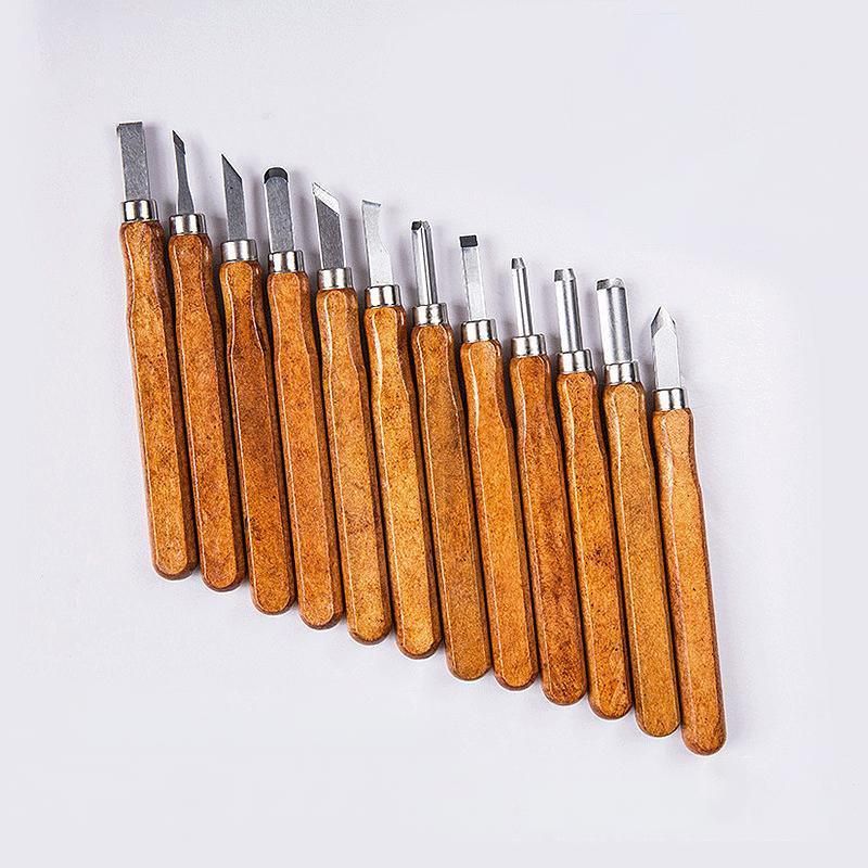12Pcs Wood Carving Tool Chisels Set Woodcut Knife Arts Crafts Woodworking Chisel view 9