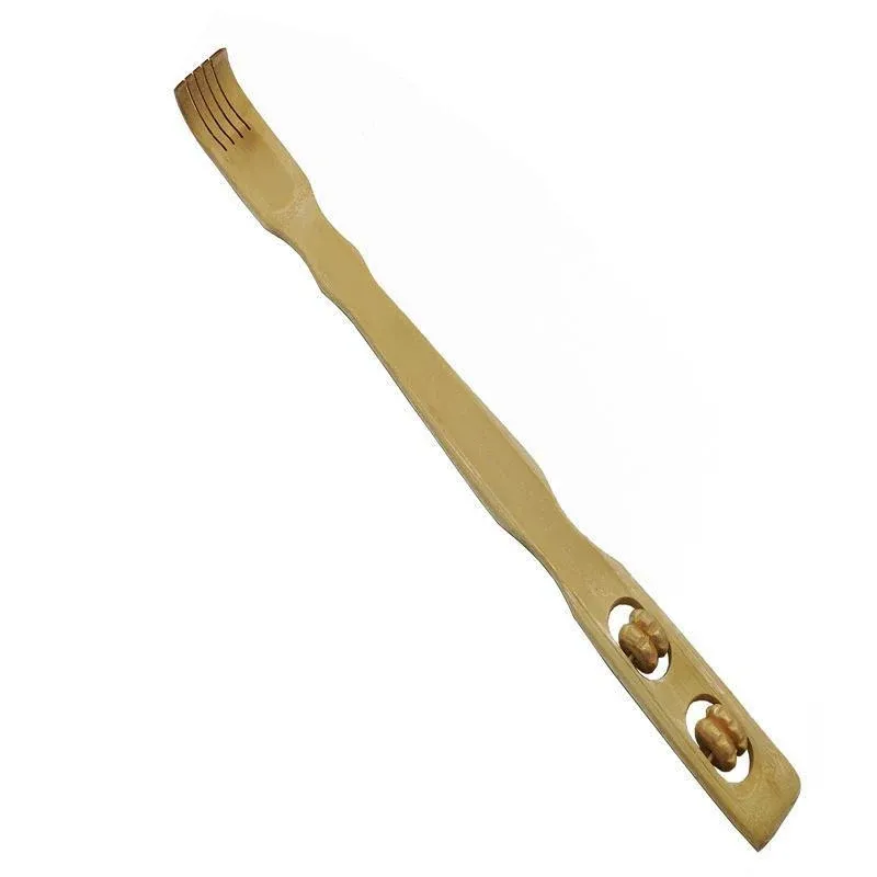 Long Handle Bamboo Back Scratcher Stick for Itch Relief and Easy Reach 46cm 2PCS view 2