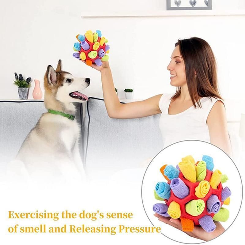 Snuffle Ball Dog Toy for Treat Dispensing and Nose Work Training Soft Washable view 5