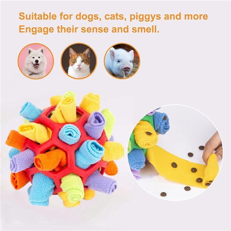 Snuffle Ball Dog Toy for Treat Dispensing and Nose Work Training Soft Washable view 11