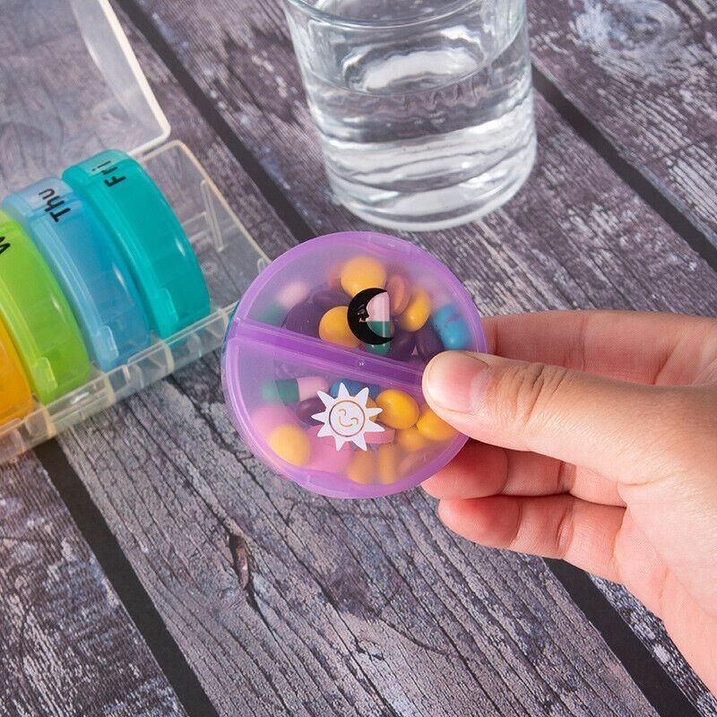 7 Day Weekly Case Dispenser Medicine Tablet Organizer Storage Container Pill view 6