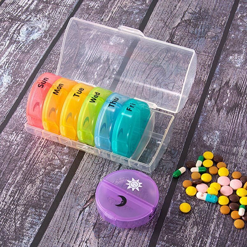 7 Day Weekly Case Dispenser Medicine Tablet Organizer Storage Container Pill view 10