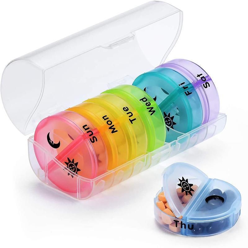 7 Day Weekly Case Dispenser Medicine Tablet Organizer Storage Container Pill view 11
