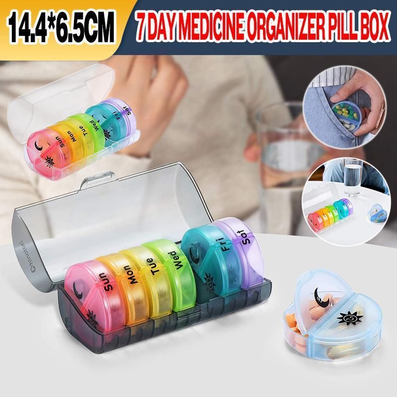 7 Day Weekly Case Dispenser Medicine Tablet Organizer Storage Container Pill view 2
