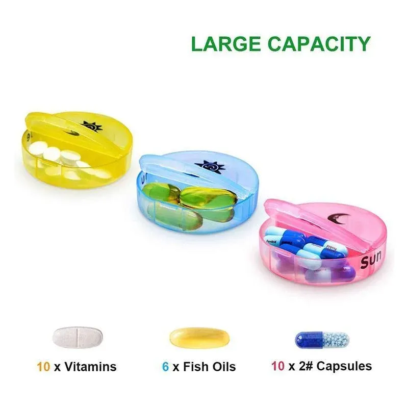 7 Day Weekly Case Dispenser Medicine Tablet Organizer Storage Container Pill view 5