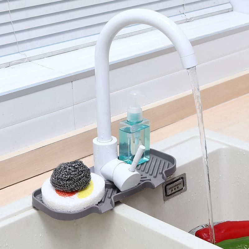 Kitchen Faucet Storage Rack Holder Soap Sponges Caddy Organizer Sink Basket view 6