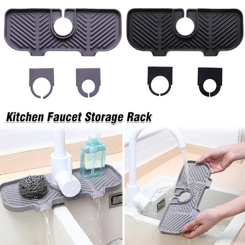 Kitchen Faucet Storage Rack Holder Soap Sponges Caddy Organizer Sink Basket view 8