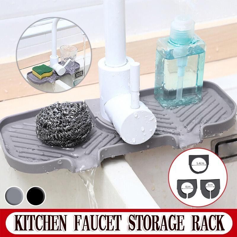 Kitchen Faucet Storage Rack Holder Soap Sponges Caddy Organizer Sink Basket view 10