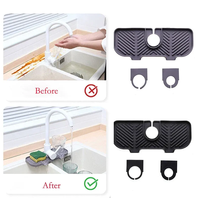 Kitchen Faucet Storage Rack Holder Soap Sponges Caddy Organizer Sink Basket view 11