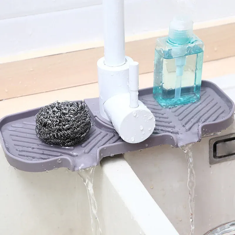 Kitchen Faucet Storage Rack Holder Soap Sponges Caddy Organizer Sink Basket view 12