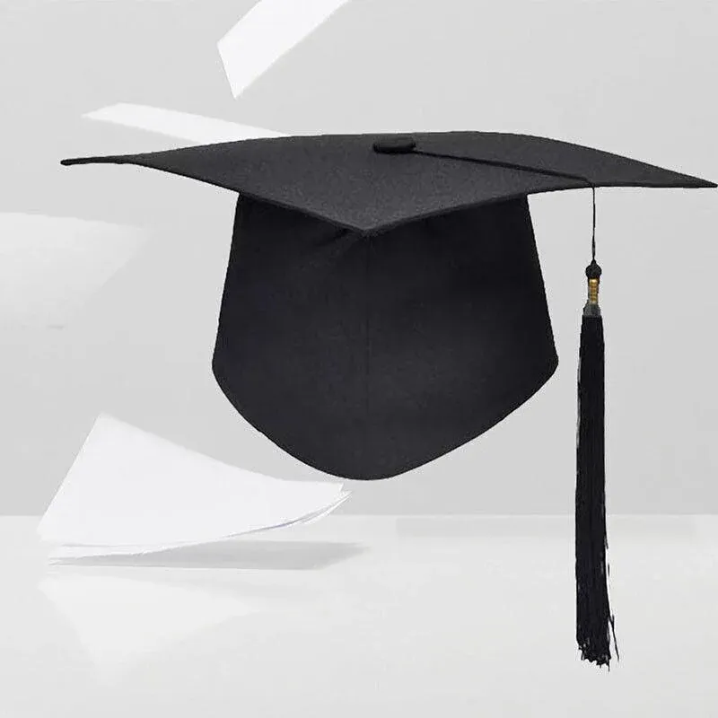 Mortarboard Graduation Hat Academic Cap Black Bachelor Master Chancellor Hat Au view 8