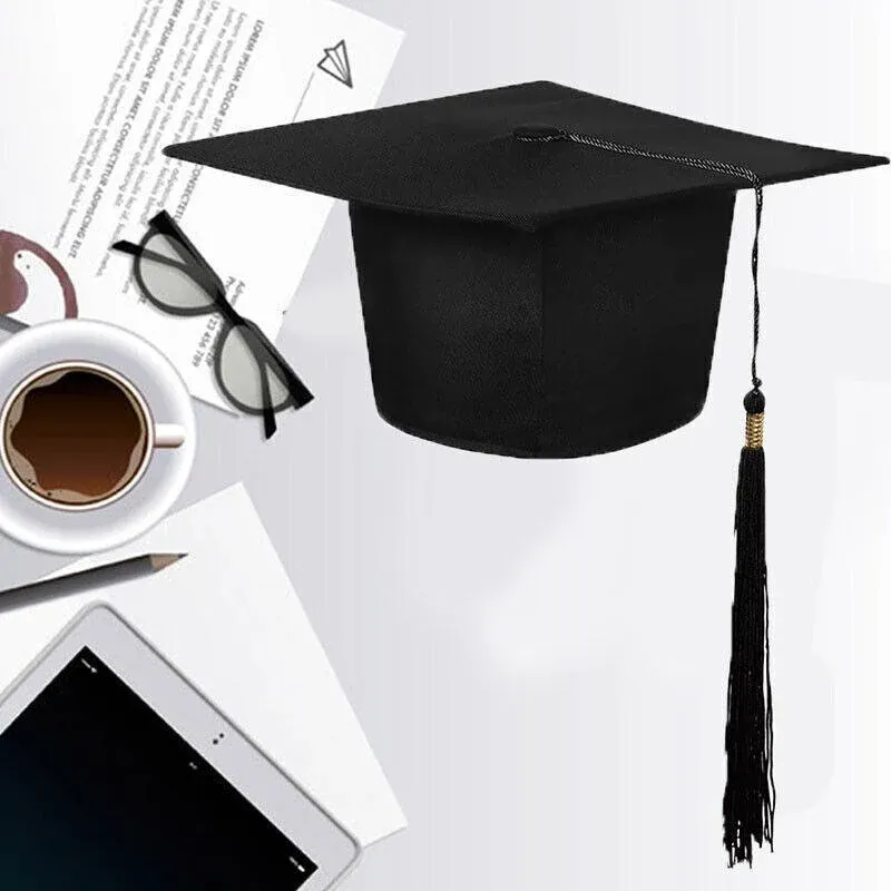 Mortarboard Graduation Hat Academic Cap Black Bachelor Master Chancellor Hat Au view 13