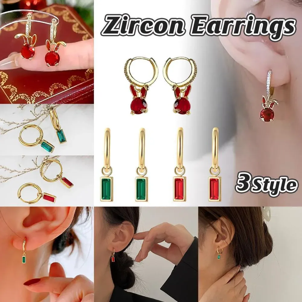 Fashion Gold Zircon Earrings Stud Drop Dangle Wedding Best Gift For Women view 2