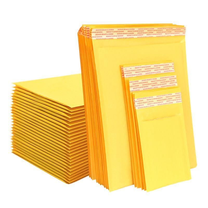25PCS Poly Bubble Mailer Yellow Colour Multi-Size Plastic Padded Bag view 6