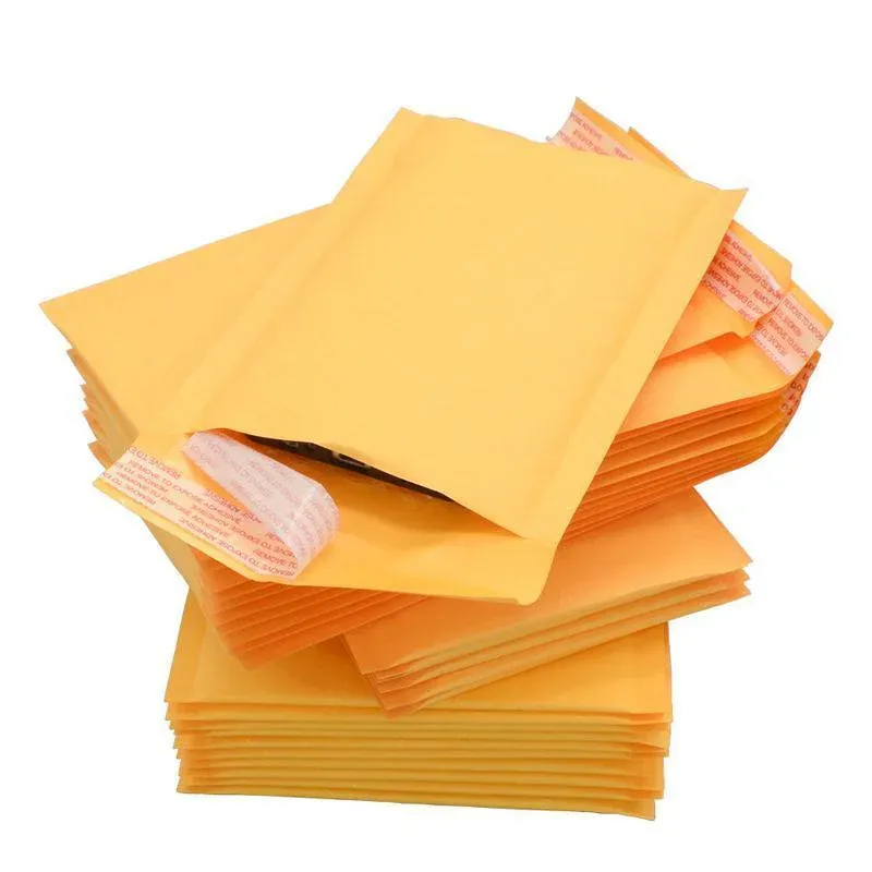 25PCS Poly Bubble Mailer Yellow Colour Multi-Size Plastic Padded Bag view 11