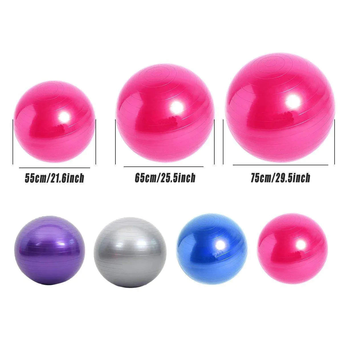 Explosion-Proof Thickened Inflatable Yoga Ball Massage Fitness Stability Ball view 4