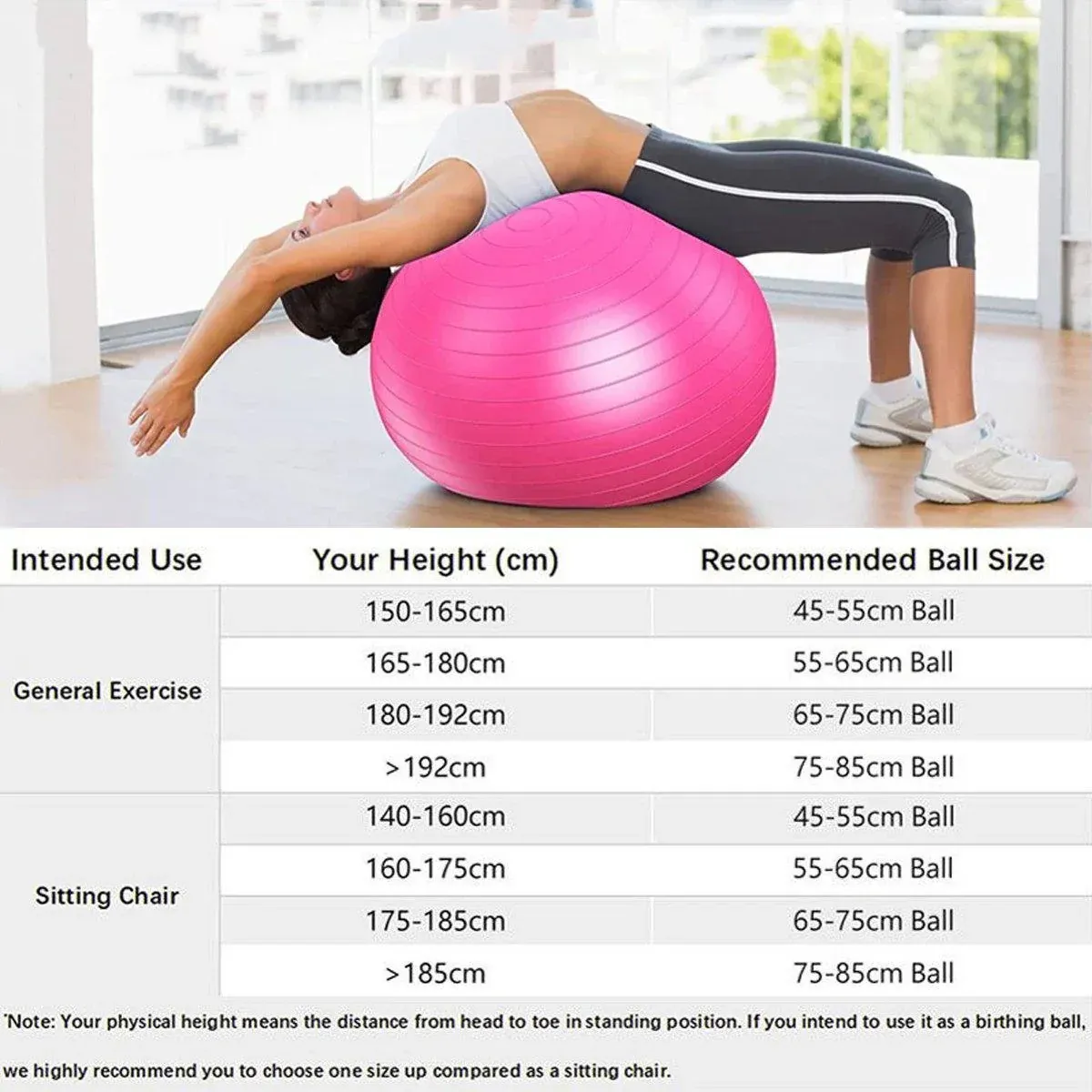 Explosion-Proof Thickened Inflatable Yoga Ball Massage Fitness Stability Ball view 5