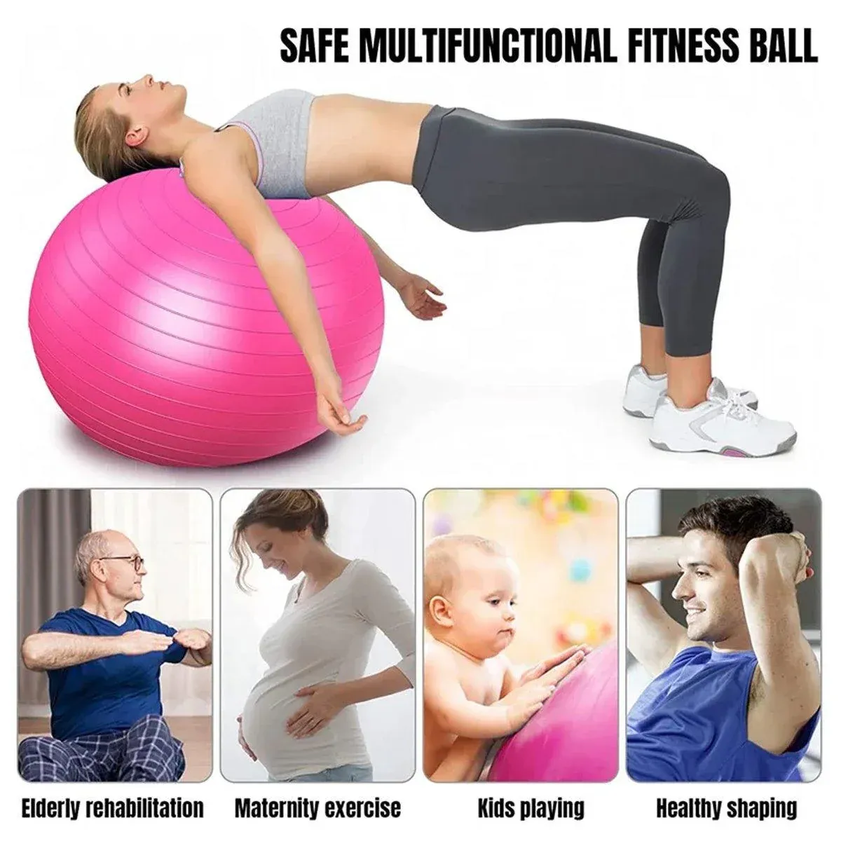 Explosion-Proof Thickened Inflatable Yoga Ball Massage Fitness Stability Ball view 10