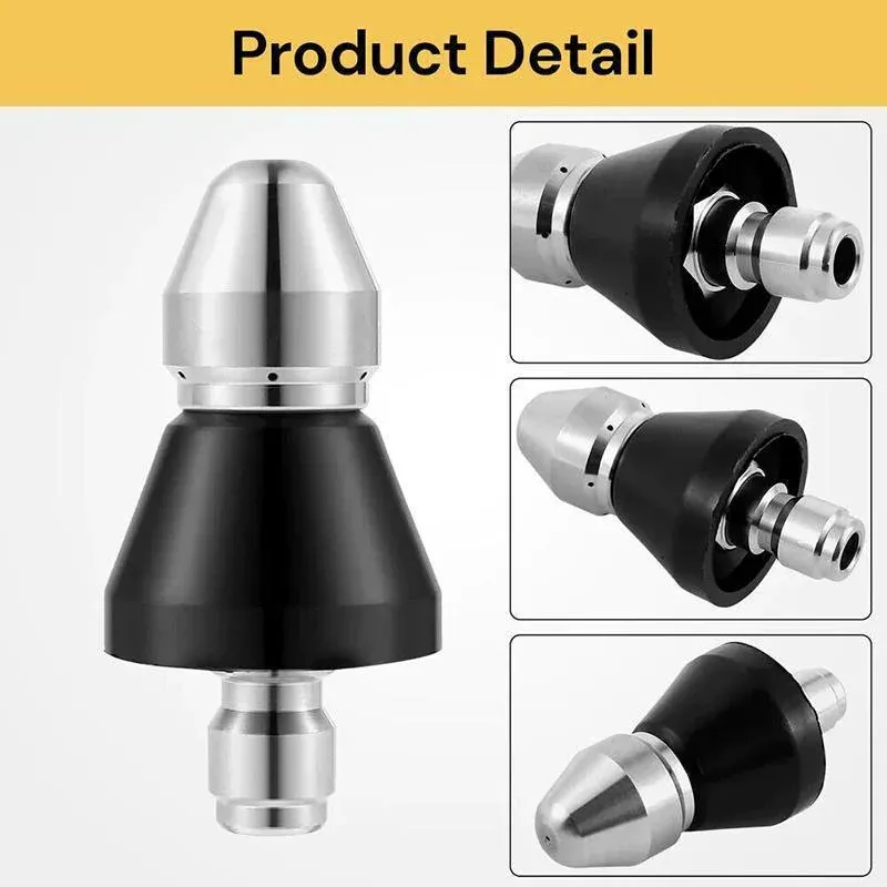 High Pressure Drain 1 Front 6 Nozzle Sewer Pipe Cleaner Rear Jet Pressure Washer view 7
