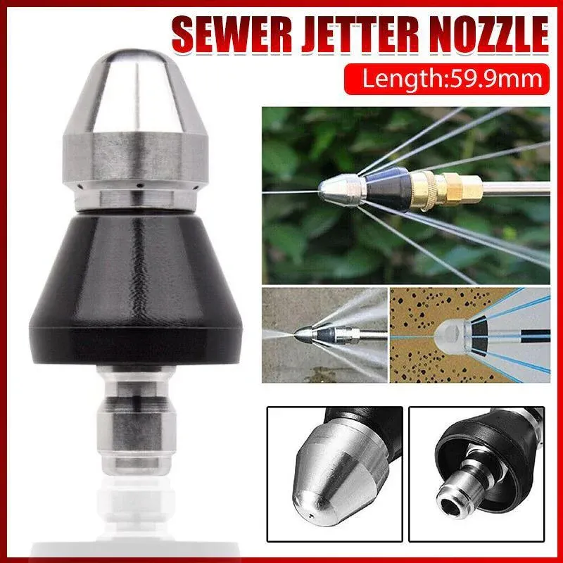 High Pressure Drain 1 Front 6 Nozzle Sewer Pipe Cleaner Rear Jet Pressure Washer view 12