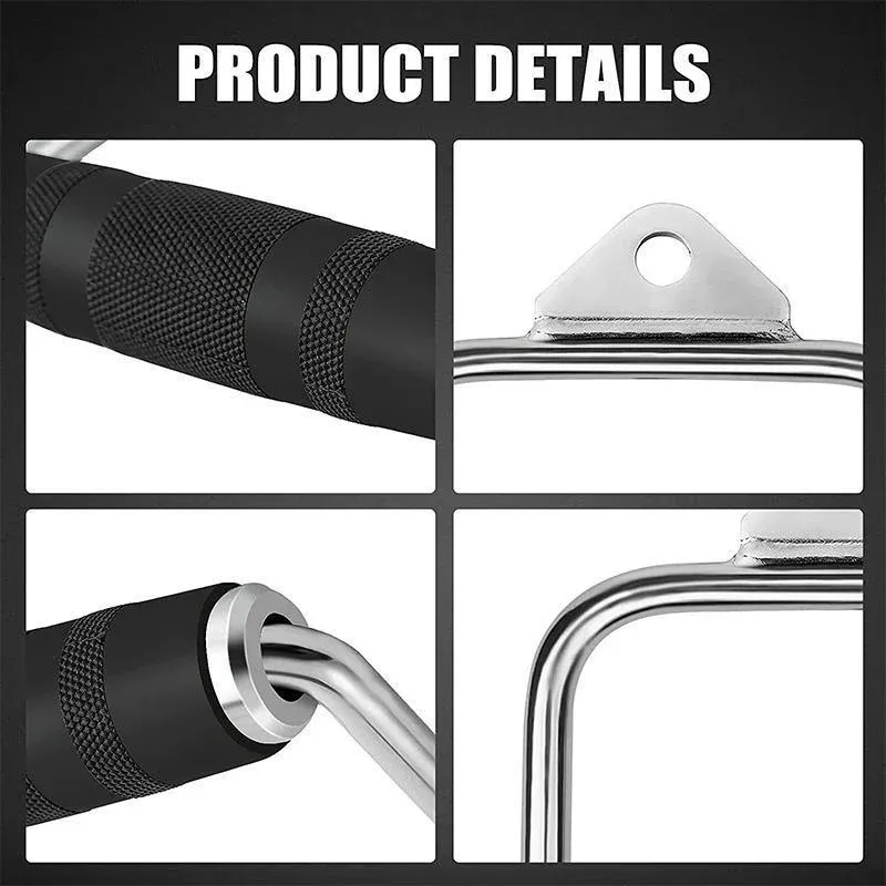 Tricep Press-Down Bar - Cable Pulley Attachment LAT Pull Down (1 Piece) view 6