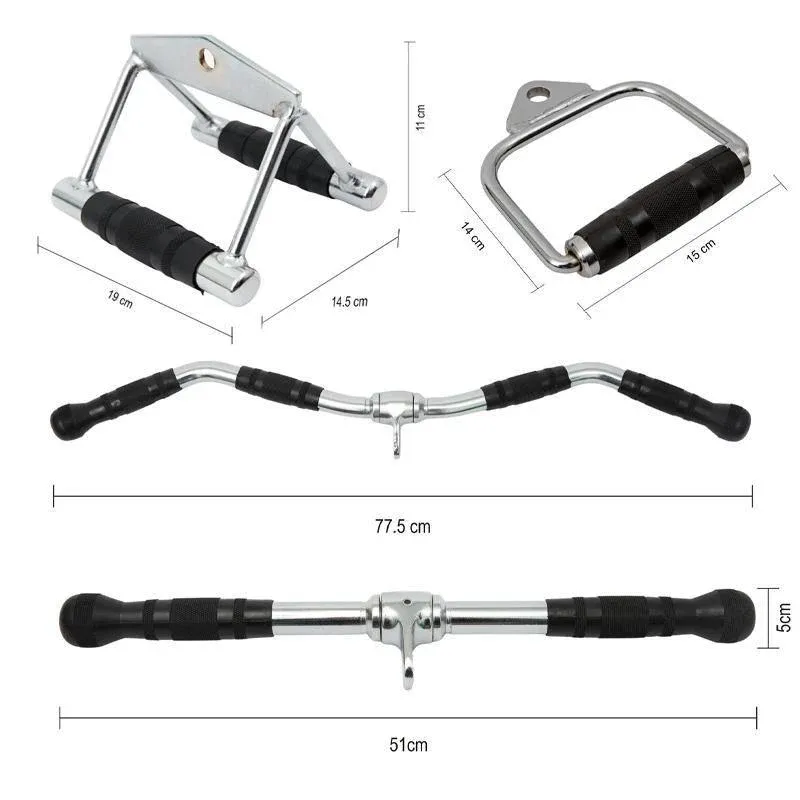 Revolving Straight Bar - Cable Pulley Attachment Curl Bar (1 Piece) view 12