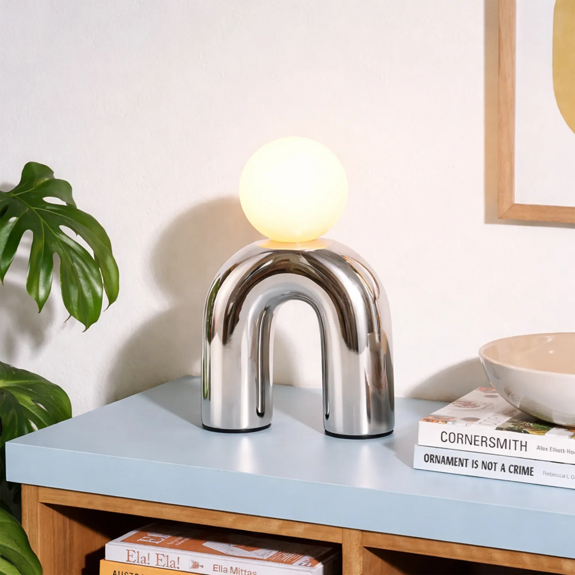 Mila Table Lamp - Chrome view 2