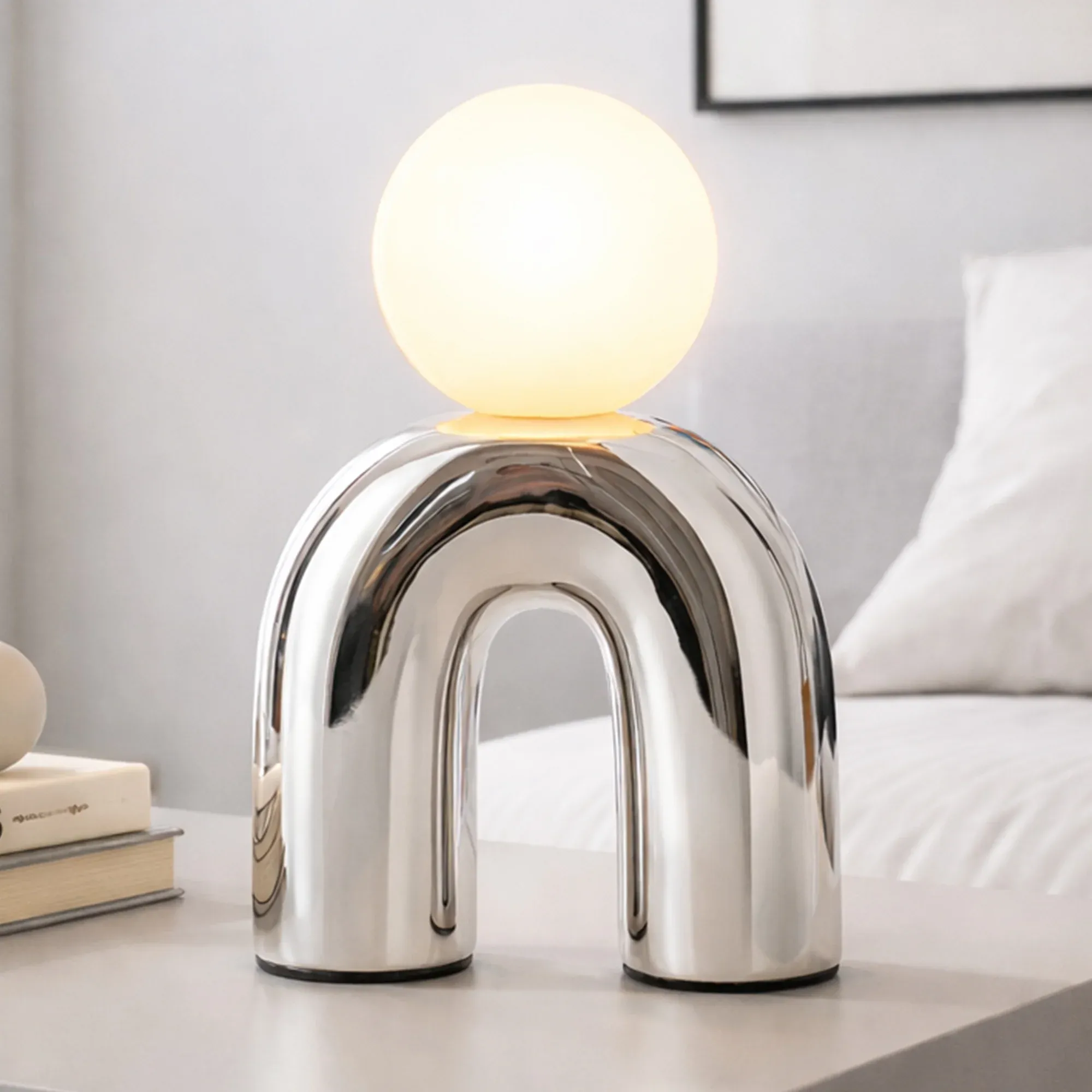 Mila Table Lamp - Chrome view 3
