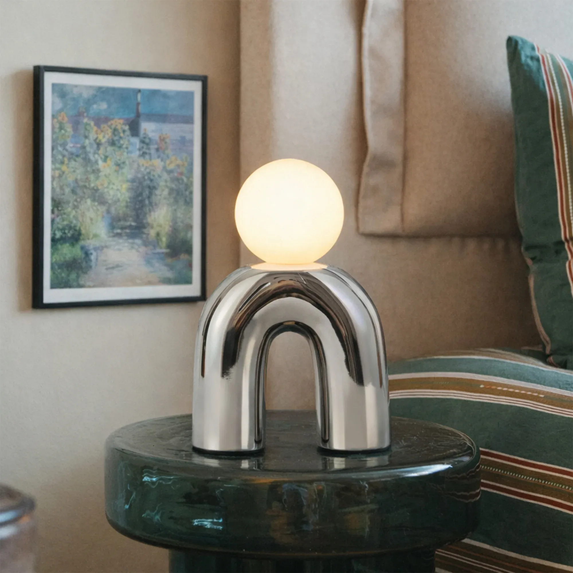 Mila Table Lamp - Chrome view 5