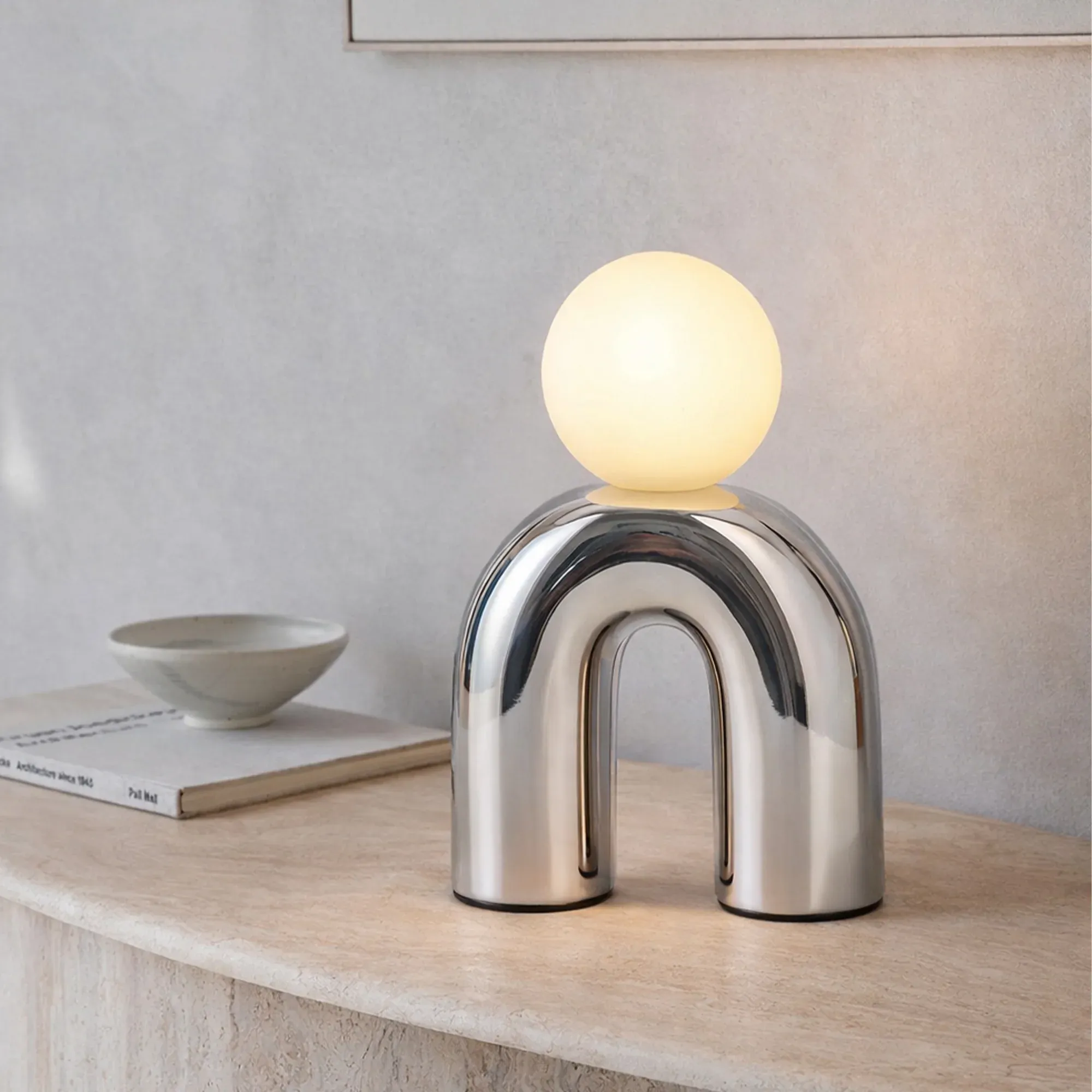 Mila Table Lamp - Chrome view 7