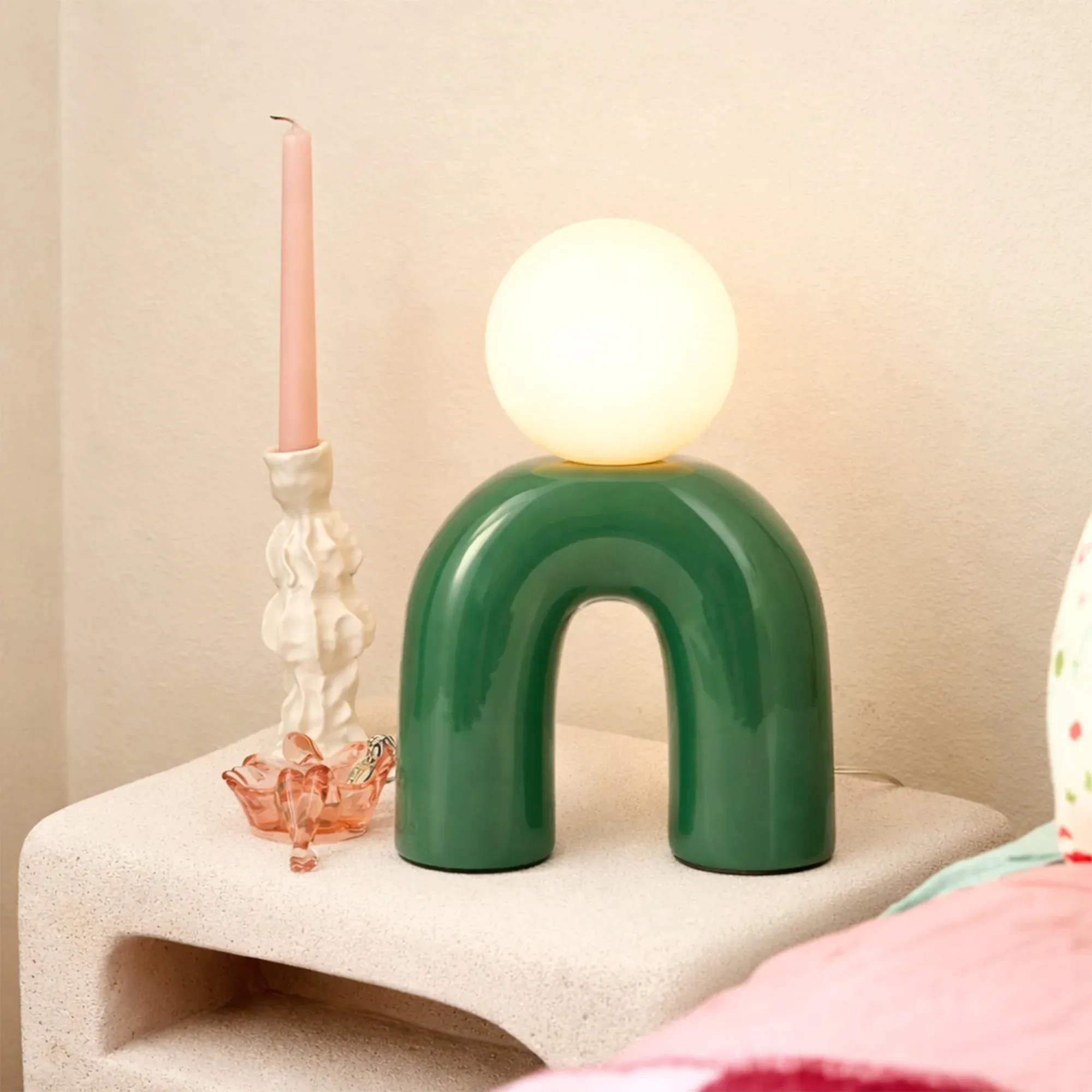 Mila Table Lamp - Green view 2