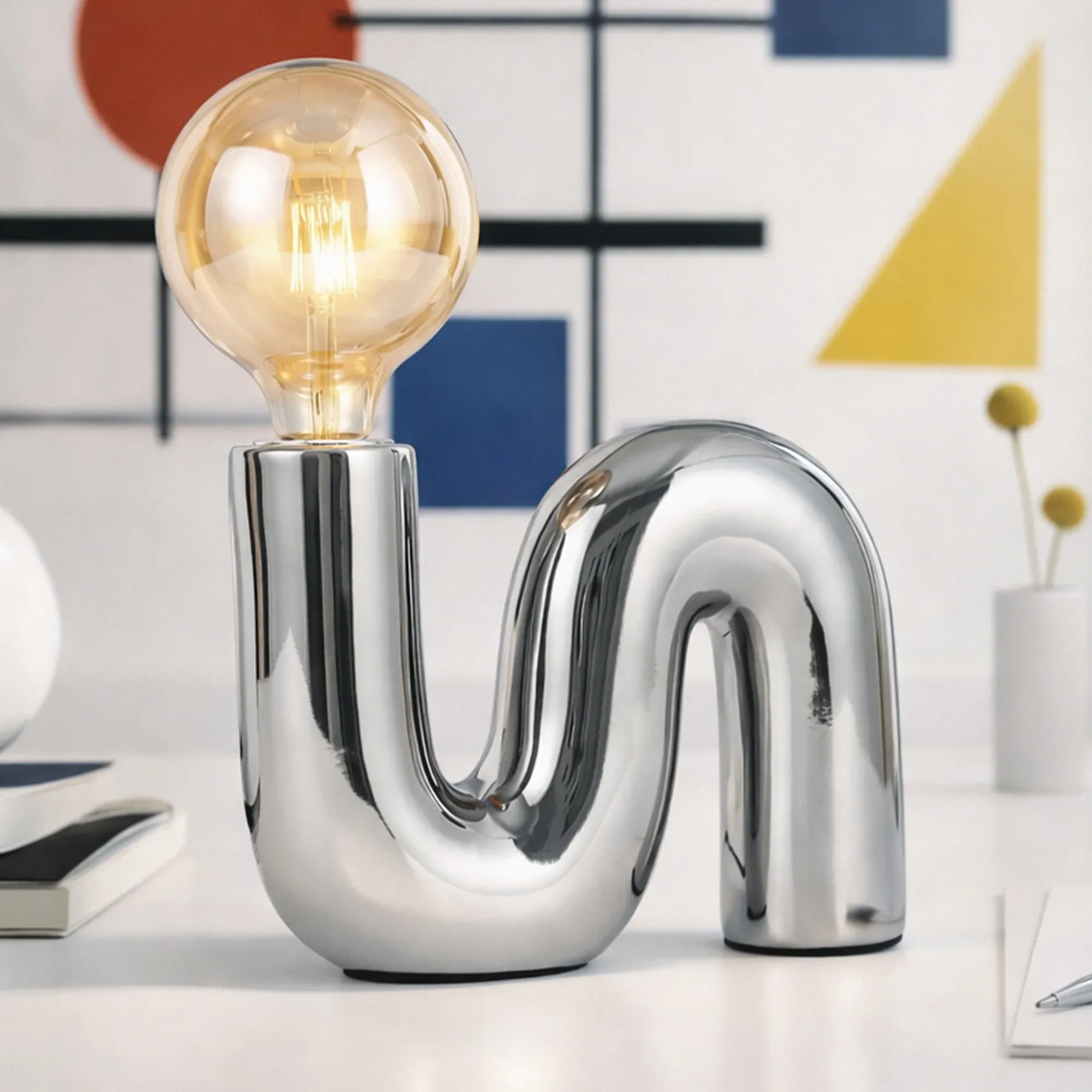 Millie Table Lamp - Chrome view 2