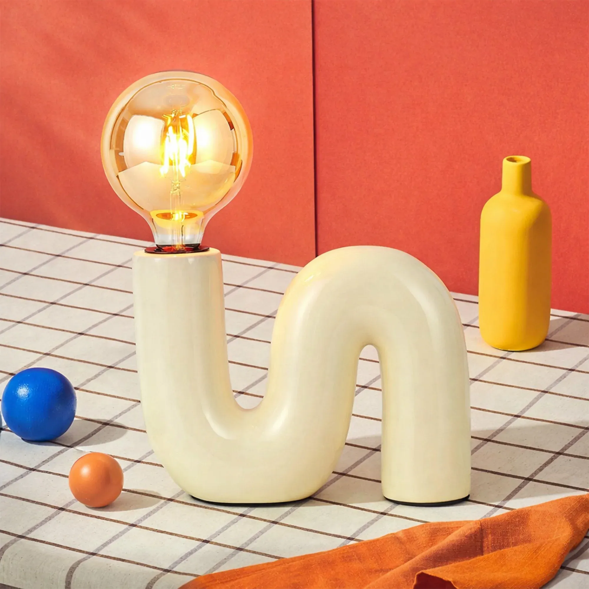Millie Table Lamp - Cream view 2