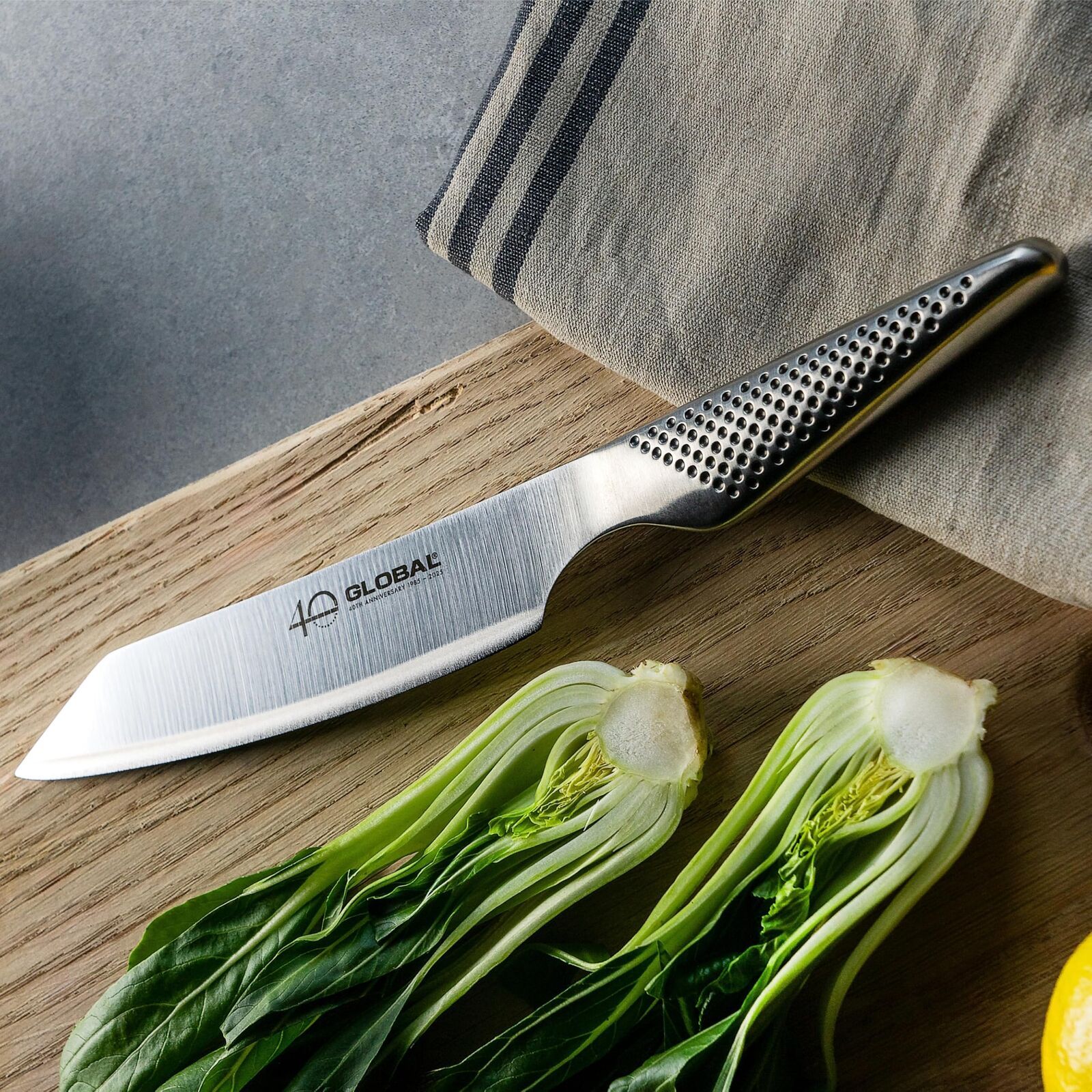 Global 40th Anniversary Kiritsuke Knife 15cm in Stainless Steel view 4
