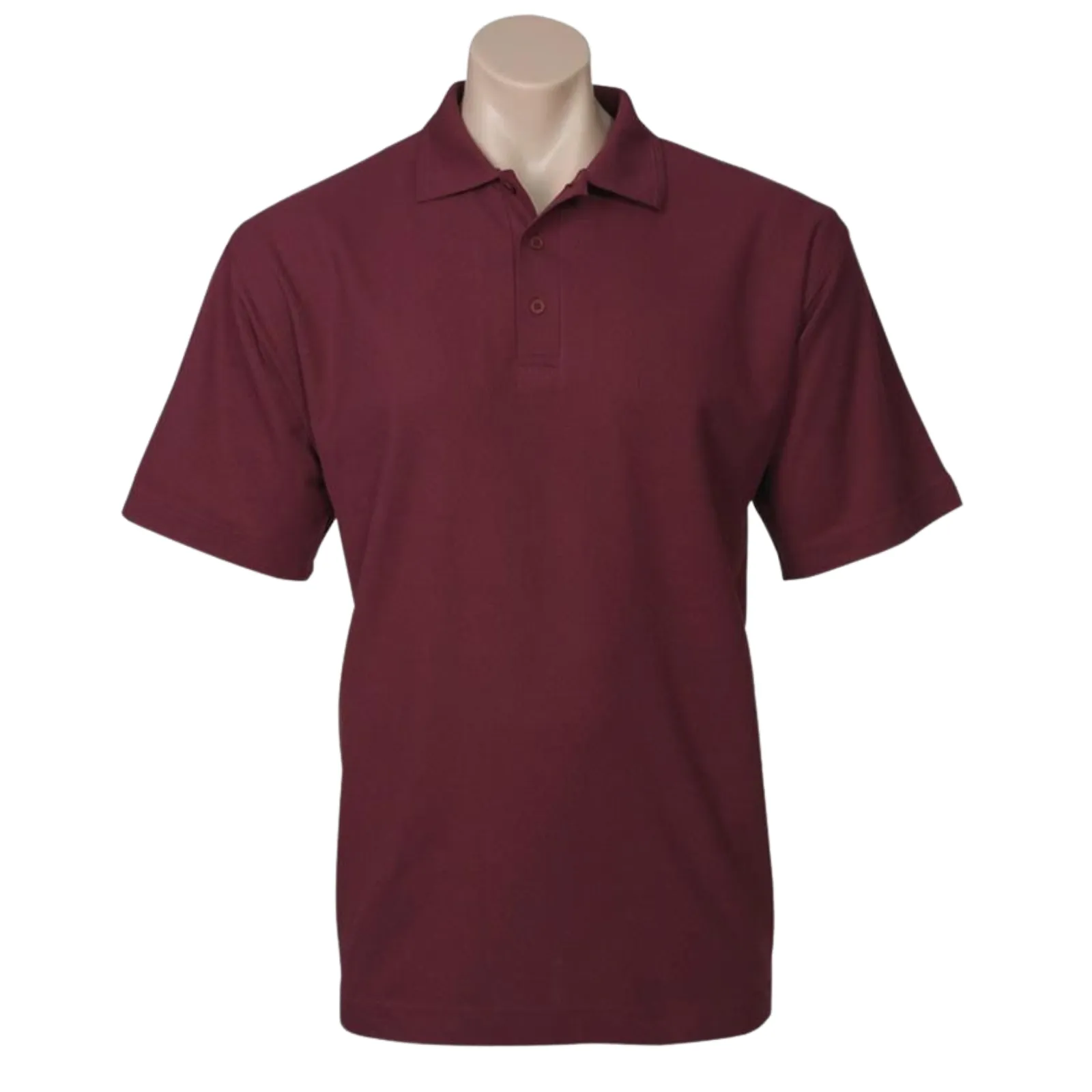 Mens Polo Top Shirt Plain Casual Short Sleeve Pique Knit Basic UPF Rated view 5
