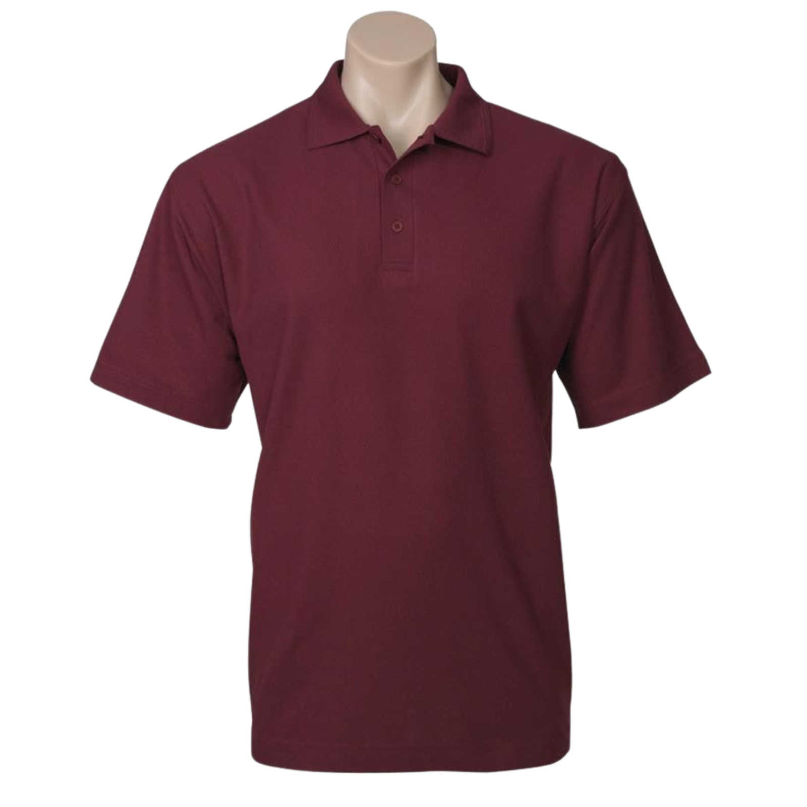 Mens Polo Top Shirt Plain Casual Short Sleeve Pique Knit Basic UPF Rated view 2