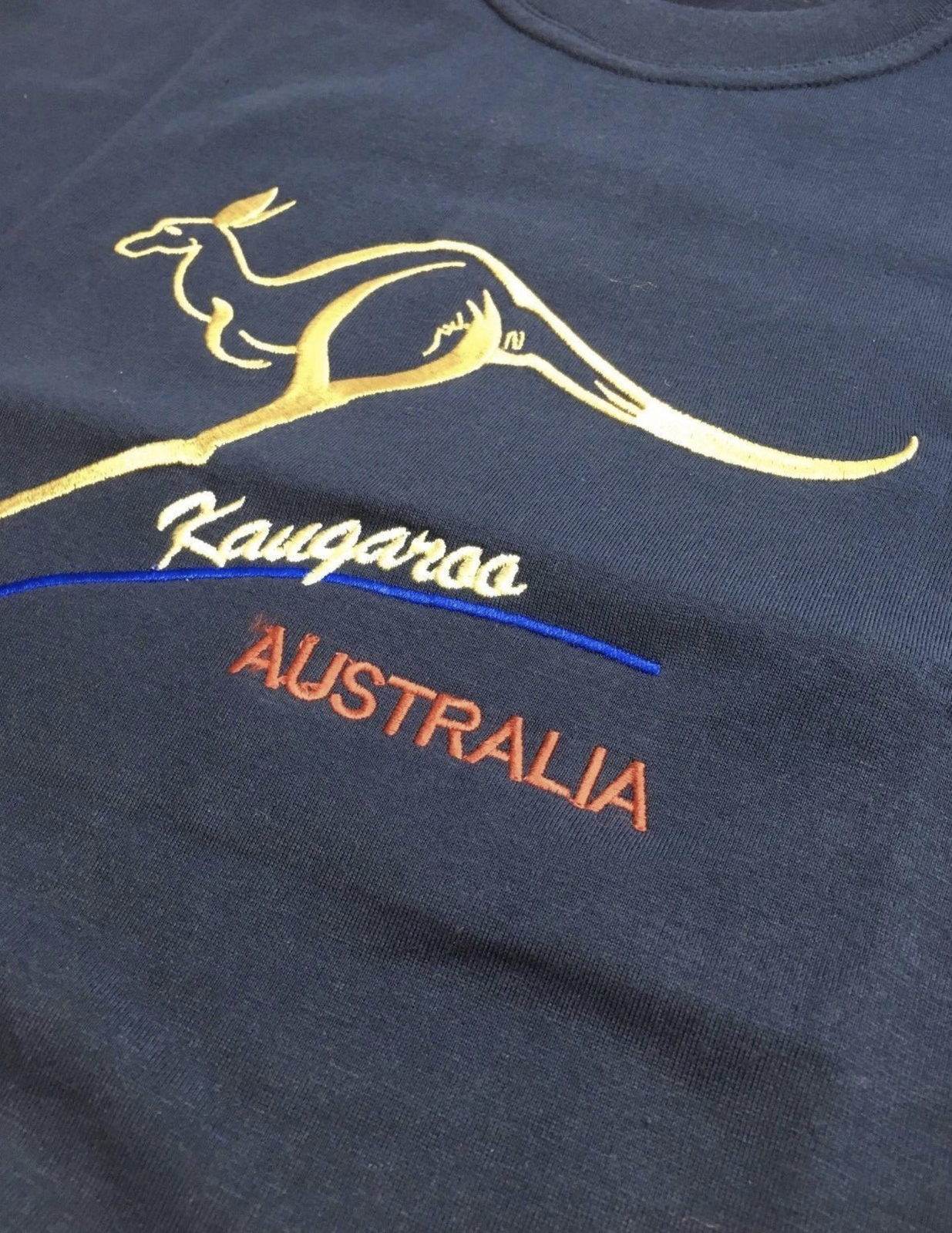 Adult Australian Kangaroo T Shirt Australia Day 100% Cotton Souvenir Tee Top view 4