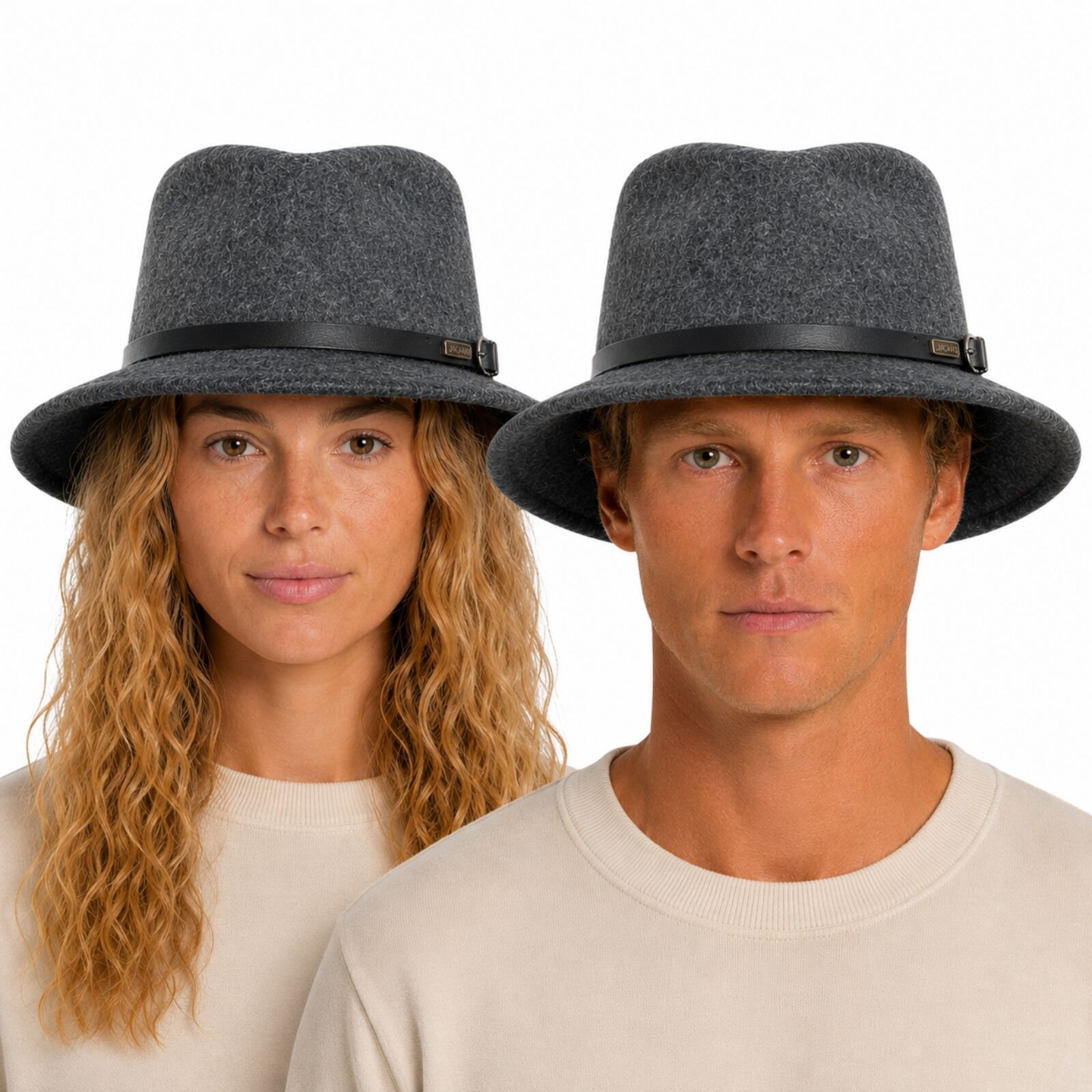 JACARU 1849 Australian 100% Wool Hat Fedora Trilby Crushable Travel - Dark Grey view 4