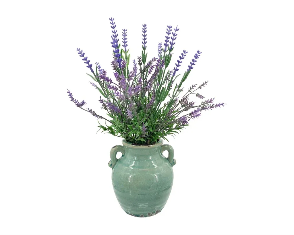 Artificial Lavender in Ceramic Pot 34cm — image 1