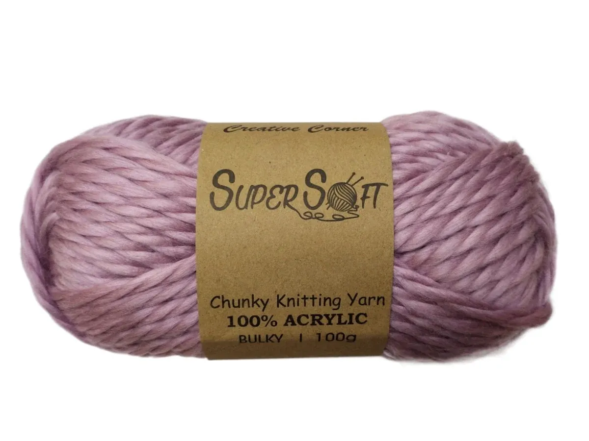 bulk 12 Pink Chunky Yarn 100G