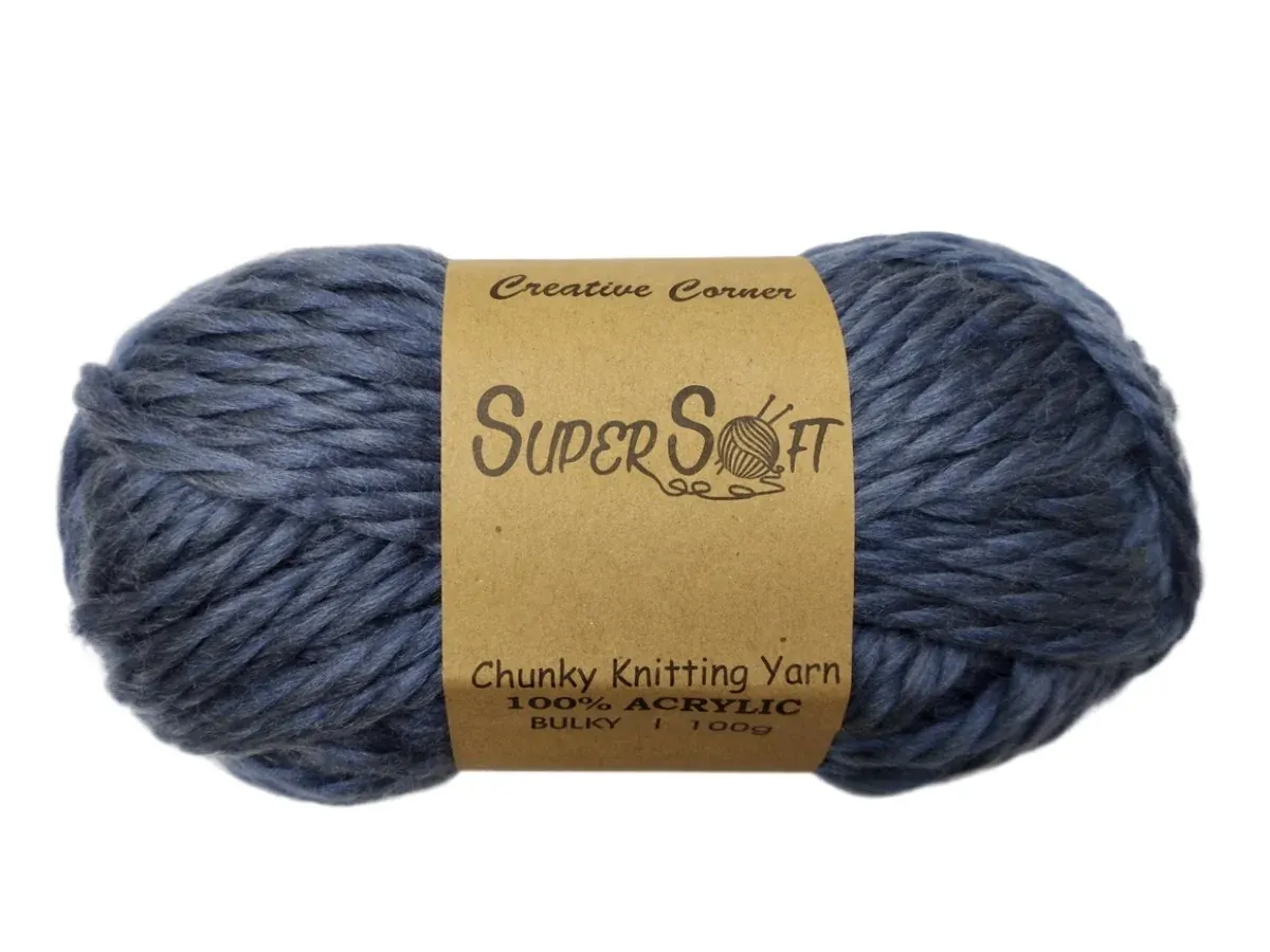 bulk 12 Steel Chunky Yarn 100G