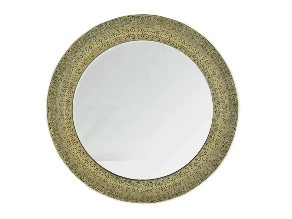 Moroccan Style Round Wall Mirror 60cm view 2