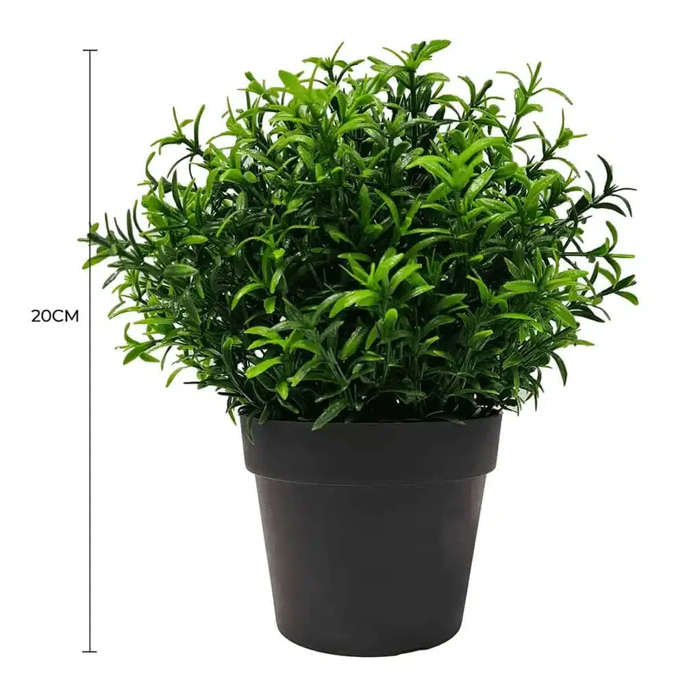 Small Potted Artificial Bright Rosemary Herb Plant UV Resistant 20cm view 2