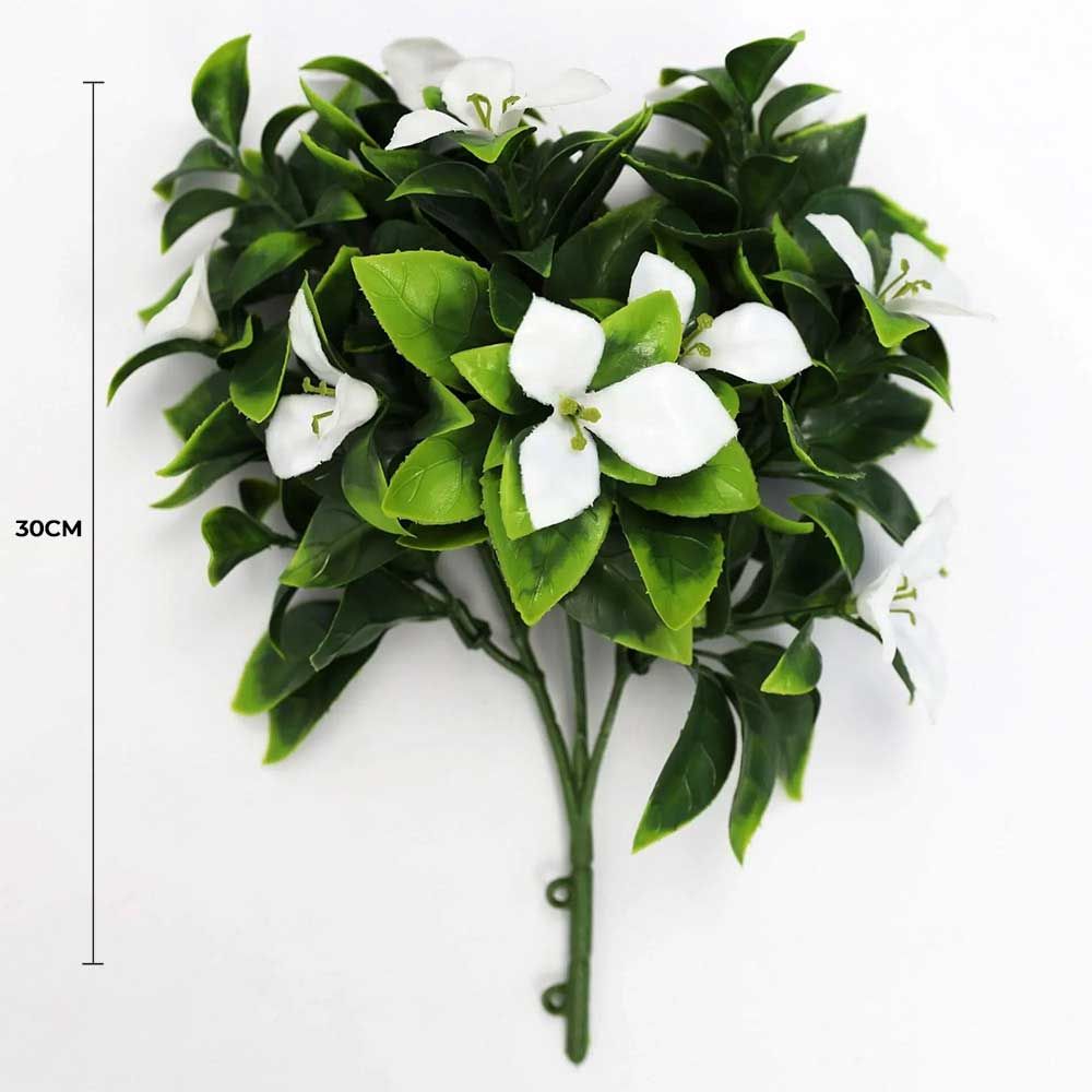 White Flowering Jasmine Stem UV Resistant 30cm view 2