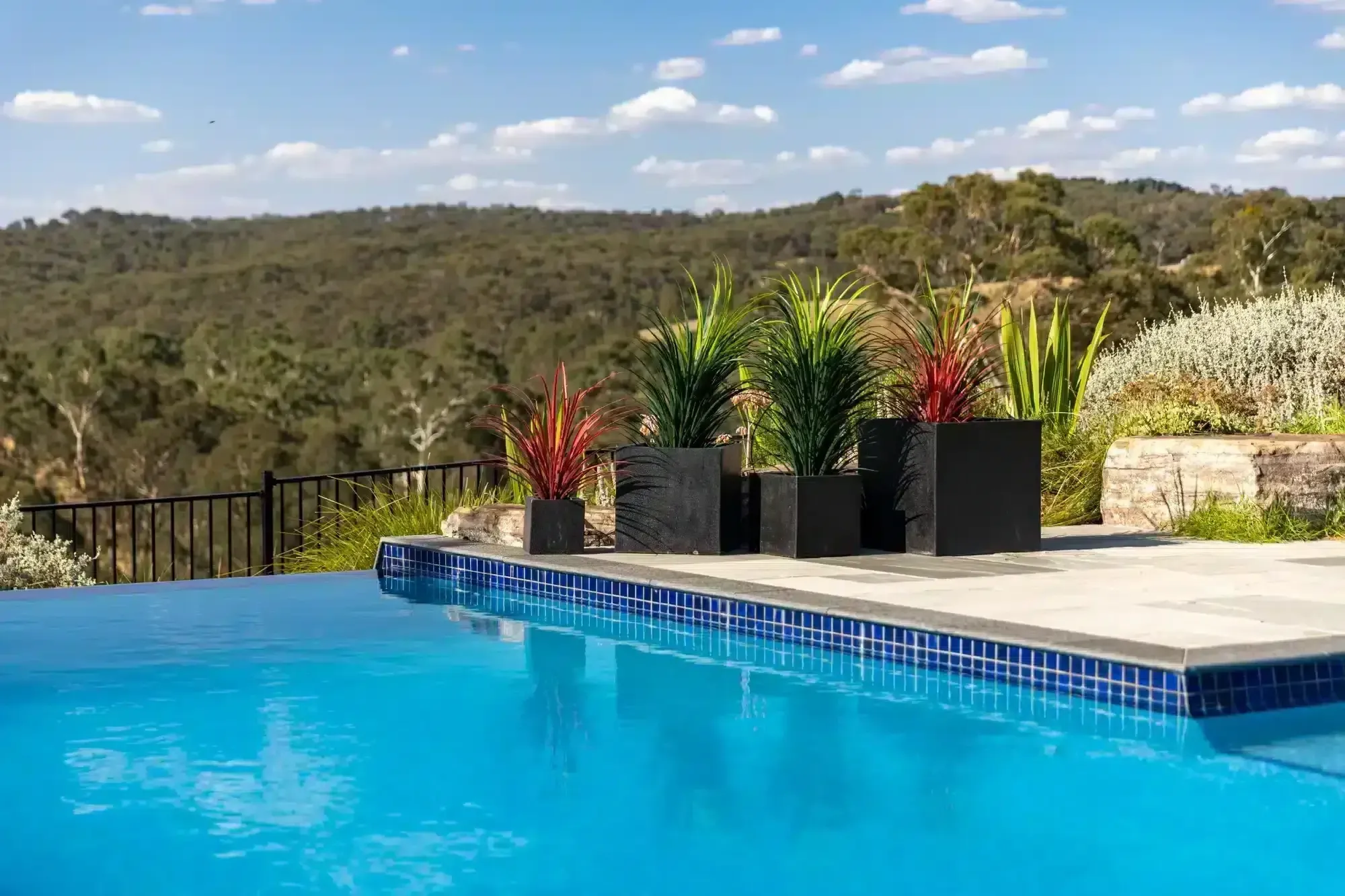 Modern Black Terrazzo Square Planters (Set of 4) Bulk Set Savings view 4