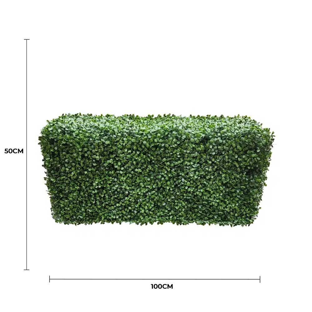 Portable Boxwood Hedge UV Resistant 100cm Long x 50cm High view 2