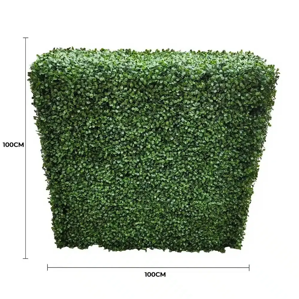 Portable Boxwood Hedge UV Resistant 100cm Long x 100cm High view 2